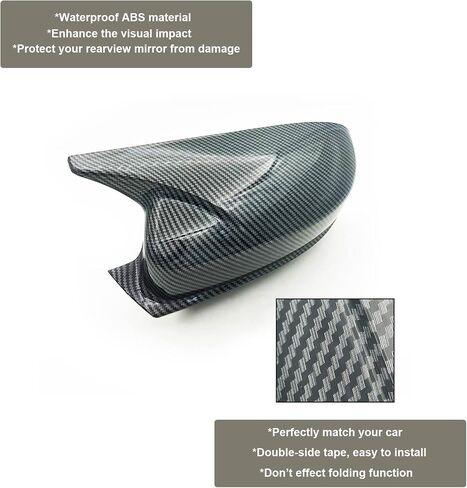 Door Side Mirror Covers Caps Fit for Dodge Charger 2011-2020 Fit for Chrysler 200 300 2011-2018 Left and Right Rearview Mirror Caps Cover (Carbon Fiber Style) in Kuwait