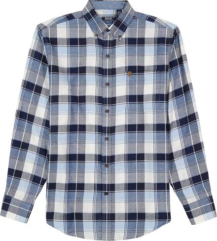 IZOD Men's Stratton Flannel Long Sleeve Button Down Shirt in Saudi Arabia