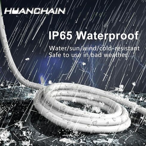 HuanChain 2 حزمة من سلك تمديد خارجي أسود بطول 3 أقدام مقاس 18/3 مقاوم للماء، مقاوم للطقس البارد -58 درجة فهرنهايت، مثبطات اللهب، سلك كهربائي مرن 3 شقوق لمكتب الحديقة، 10 أمبير 1250 وات 18AWG SJTW، مدرج في قائمة ETL in Saudi Arabia