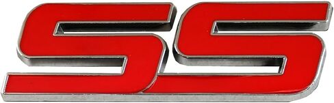 3pcs Metal SS Front Door SS Emblem Car Badge Sticker Decals Replacement for Chevy Camaro 06-10 (White) in Saudi Arabia
