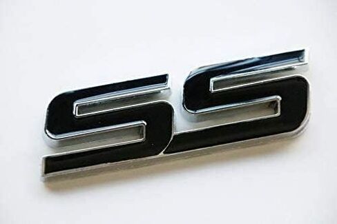 2Pc Trunk and Fender SS Emblem 10336980 3D Metal Badge Pearl Replacement for 2006 2007 2008 2009 2010 Impala Malibu HHR Cobalt SSR (White) in Saudi Arabia