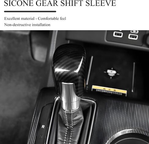 Car Shift Knob Cover, Shifter Cap for CRV HRV 2023 2024 2025 Civic 2023 2024 2025 Most Accord Models, ABS Decorative Protection Cap for Automotive Shifter, Car Accessories (Black) in Saudi Arabia