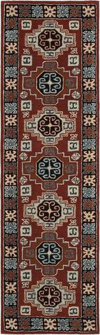 سجادة SAFAVIEH Heritage Collection - 2'3" x 8'، أحمر وأسود، صوف شرقي تقليدي مصنوع يدويًا، مثالية للمناطق ذات حركة المرور العالية في غرفة المعيشة وغرفة النوم (HG744Q) in Saudi Arabia