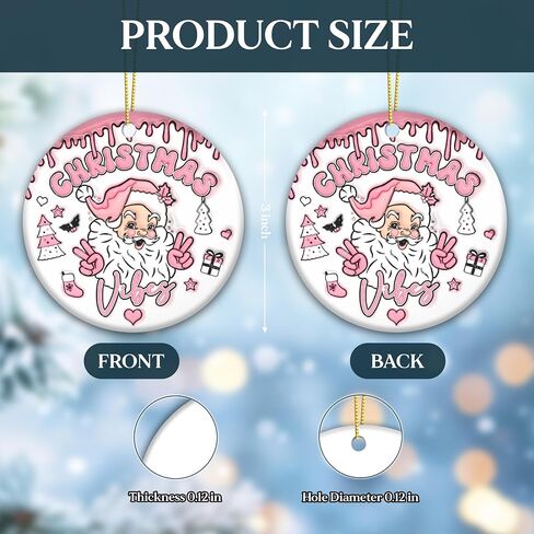 Funny Christmas Ornament 2024 | Santa's Ho's Ho's Ho's Holiday Humor Ornament, Merry and Funny Santa Pink Ornament, Funny Christmas Ornament, Holiday Party Decor (Pink Santa) in Saudi Arabia