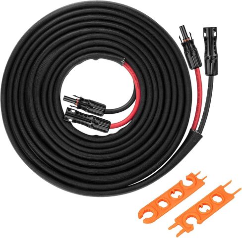 كابل تمديد الألواح الشمسية 30FT 8AWG مع موصلات أنثى وذكر، كابل تمديد شمسي مع مفاتيح ربط للألواح الشمسية، وحدات التحكم بالشحن (30FT) in Kuwait