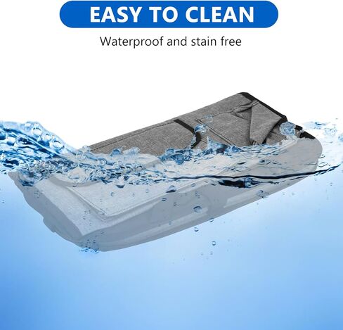 منظم المقعد الخلفي للسيارة مع حامل للكمبيوتر اللوحي - عبوتان منظم المقعد الخلفي للسيارة مع صينية طاولة قابلة للطي، منظم تخزين السيارة مع صينية طعام قابلة للطي، واقي المقعد الخلفي للأطفال (رمادي) in Kuwait