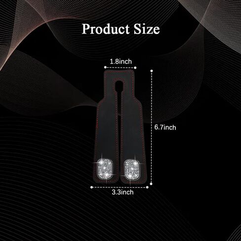 Bling Car Hooks,Car Seat Hooks for Headrest,Double Car Headrest Hook,Car Seat Hooks for Purses and Bags,Universal Hook for Car/SUV/Truck/Pickup(Bling Black,2PC) in Saudi Arabia