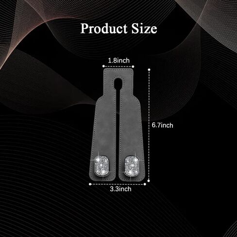 Bling Car Hooks,Car Seat Hooks for Headrest,Double Car Headrest Hook,Car Seat Hooks for Purses and Bags,Universal Hook for Car/SUV/Truck/Pickup(Bling Black,2PC) in Saudi Arabia