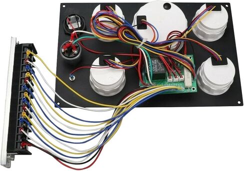 MOTOR METER RACING W Pro Series 5 Gauge Set Instrument Panel 85mm 3-3/8" Tachometer 52mm 2-1/16" Volt 24V Fuel Level Water Temperature & Oil Pressure Black Dial White LED Marine Boat Yacht Waterproof in Saudi Arabia
