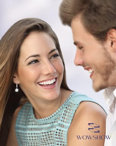 wowshow Moissanite Earrings Leverback Earrings for Women 925 Sterling Silver 3ct 4ct Moissanite Dangle Drop Earrings for Women Birthday Mothers Day Gifts with Certificate of Authenticity in Saudi Arabia