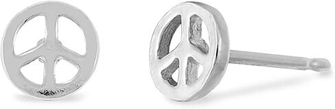 مجوهرات بوما أقراط من الفضة الإسترليني تحمل علامة السلام in Kuwait