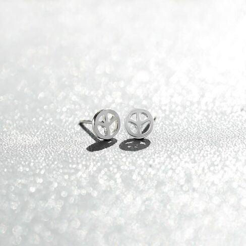 مجوهرات بوما أقراط من الفضة الإسترليني تحمل علامة السلام in Kuwait