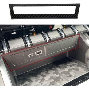 Korlot Carbon Fiber Style Center Console USB Panel Cover Trim Accessories for 2023-2024 Chevrolet Colorado/GMC Canyon