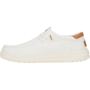 HEYDUDE Paul Canvas White Size 11, Men’s Shoes, Men's Slip-on Loafers, Comfortable & Light-Weight