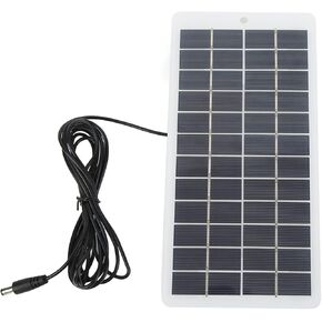 Solar Panel, 5W 12V Portable High Efficiency Solar Module Polycrystalline Solar Power Panel with DC Interface, Energy Saving Solar Charger Panel for Emergency Lights, Small Solar Energy Systems