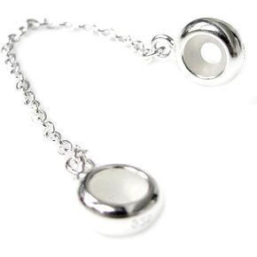 Sterling Silver Stopper Safety Chain Bead Charm European Style Bead Charm