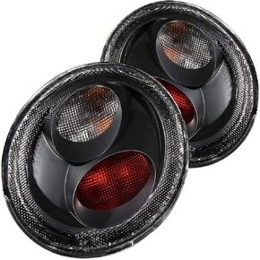Anzo USA 221119 Volkswagen Beetle Black Tail Light Assembly - (Sold in Pairs)