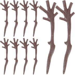 Abaodam 100Pcs Mini Plastic Snowman Hand Antler Shaped Tree Branch Snowman Crafts Kit for Party Favors Winter Xmas DIY Crafts Sewing