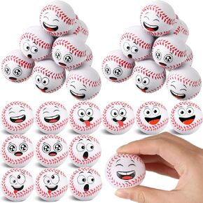 36 Pcs Mini Face Basketball Stress Balls Bulk Small Basketballs Stress and Anxiety Relief Toy Foam Sports Squeeze Balls for School Carnival Reward Sports Basketball Theme Party Favors Gifts