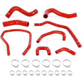 Mishimoto MMHOSE-TTN-04RD Silicone Radiator & Heater Hose Kit, Compatible With Nissan Titan 5.6L 2004-2014, Red