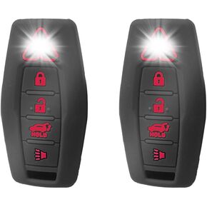 Key Fob Cover Case for Mitsubishi Outlander 2024 2023 2022 2021 Key Holder Key Protector Silicone Key Cover Remote Shell 4 Buttons 2PCS Black-B