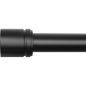 Black Curtain Rods for Windows 48 to 84 Inch, 1" Diameter Modern Drapery Rods, Adjustable Heavy Duty Curtain Rod with End Cap Design, Size 30"-90"