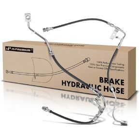 A-Premium Front Driver and Passenger Brake Hydraulic Hose Compatible with Dodge Models - Dakota 2000, Durango 2000-2002, 4WD - Replace# 52009879AC(Pack of 2)