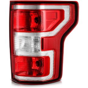 مجموعة مصابيح خلفية لسيارة فورد F-150 2018-2020 مبيت كروم عدسة حمراء للمصابيح الأمامية الجانبية للركاب