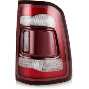 Tail light Assembly for Ram 1500 2019-2023 Red Housing Clear Lens Passenger Side Headlamp
