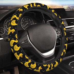 Yellow Rubber Ducks Cartoon Ducks 15 Inch Universal Steering Wheel Covers, Anti Slip Sweat Absorption Elasticity Car Accessories Steering Wheel Protector,Applicable to All Cars