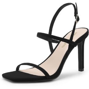 DREAM PAIRS Women’s Slingback Heels High Stilettos Open Square Toe Ankle Strap Pumps Sexy Comfort Strappy Dress Shoes Wedding Bridal Heeled Sandals