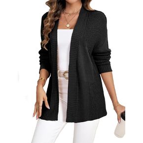 HELYO Women's Cardigans Sweater with Pockets Casual Lightweight Open Front Knit Cardigan Sweaters 363