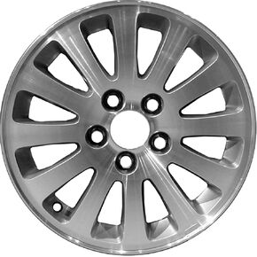 ALY04013U10 Silver Wheel with Machined and Meets All Federal Motor Safety Standards (16 x 7. inches /5 x 115 mm, 46 mm Offset)