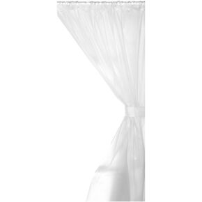 Carnation Home Fashions Vinyl Bathroom Window Curtain, Frosted Clear