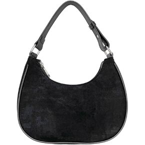 Trendy Suede Cloud Crescent Shoulder Bag Women Slouchy Hobo Bags Satchels Crossbody Purse Top-handle Travel Tote Handbag