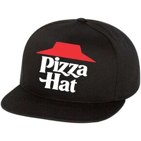 Pizza Hat Snapback Hat Funny Gift for The Cook Chef Foodie Gifts Black