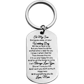 Son Wedding Gifts from Mom Gifts for Son on His Wedding Day To My Son Keychain Gifts Mom to Son Gifts Wedding Gifts for Son from Mom
