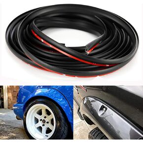 D-Lumian Fender Flare Edge Trims - 60Ft T-Style Rubber Seal Gasket Universal for Car/Truck Wheel Wells, w/Automotive Adhesive Grade Tape Bonds