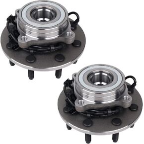 Front Pair 515063 4WD Only Wheel Hub and Bearing Assembly Compatible with 2000-2002 Dodge Ram 2500 3500 8Lugs w/ABS