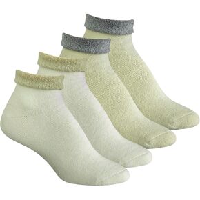 Sustainable Cotton Banana Stem Casual Ankle Socks, Soft, Cozy, Full Cushion, Men, Women, Kids, 4 Pack in Saudi Arabia