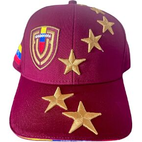 Venezuela La Vinotinto 7 Stars Flag Hat. Unisex. Mano Tengo Fe! Burgundy