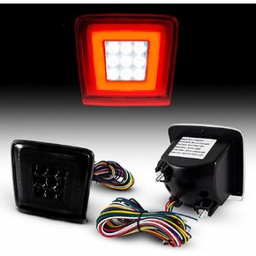 LED Rear Bumper Light for Nissan 370Z 2009-2021 Juke Nismo 2013-2017 Sentra Nismo 2017-2019 Integrated with Sequential Turn Signal, Brake Light, Fog Light and Reverse Light Smoked Tinted in Kuwait