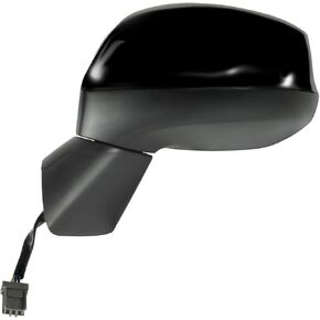 مرآة جانبية للسائق بنظام Fit System لسيارة Honda Civic Coupe، طراز سيدان، أسود مزخرف مع غطاء PTM، قابلة للطي، الطاقة