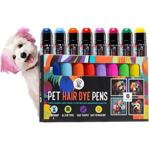 Dog Hair Dye- 12 Color Dog Safe Hair Dye- Dog Dye Temporary. Pet Hair Dye for Dogs use as: Pet Safe Paint, Pet Dye, Dog Paint, Dog Fur Dye, Horse Paint, Dog Hair Color, Dog Safe Paint