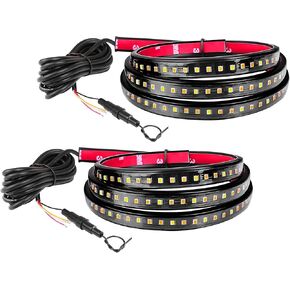 OFFROADTOWN 2pcs 70 Inch Truck LED Board Running Light for Extended & Crew Cab Trucks White/Amber Turn Signal Side Marker & Courtesy LED Lighting Strips Running Lights Kit for Trucks SUV Pickup