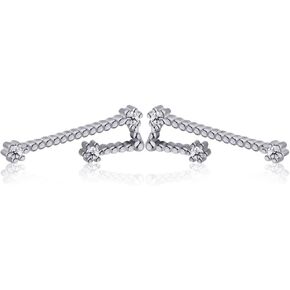 M&T 2015 solid 925 sterling silver minimalist zodiac stud earrings, CZ pave in gift box one pair