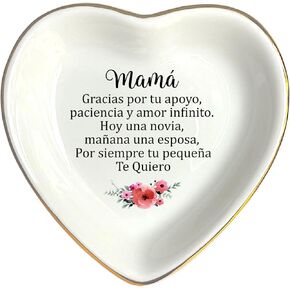 Gracias por tu apoyo, Spanish Mother of the Bride Ring Dish, Jewelry Dish, Gift from Bride Groom, Thank You Mom, Spanish Wedding Gift for Mom, Mother Appreciation, today a bride tomorrow a wife