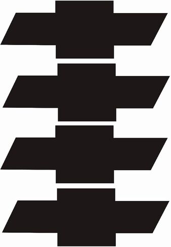 AK-Pack of 4 Compatible Chevy Bowtie Classic Decal Sticker - Sticker Graphic - Auto, Wall, Laptop, Cell, Truck Sticker for Windows, Cars, Trucks Color Size 4 inch (Black) in Saudi Arabia