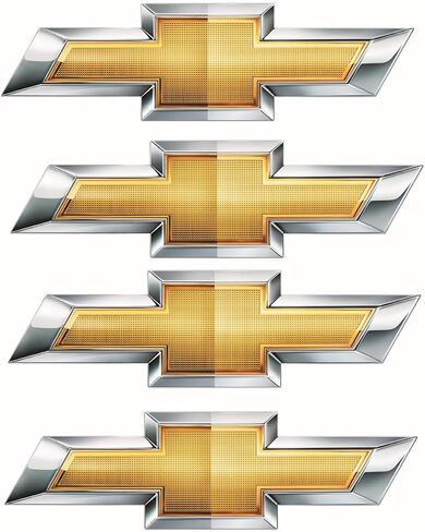 AK-Pack of 4 Compatible Chevy Bowtie Classic Decal Sticker - Sticker Graphic - Auto, Wall, Laptop, Cell, Truck Sticker for Windows, Cars, Trucks Color Size 4 inch (Black) in Saudi Arabia