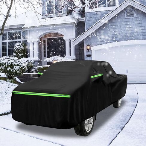 غطاء شاحنة مقاوم للماء يحل محل Ford F150 F250 /Chevy Silverado 1500 2500 SuperCab 8ft، 300D غطاء شاحنة لجميع الأحوال الجوية مع باب سحاب للحماية من برد المطر الثلجي (255 بوصة) in Kuwait